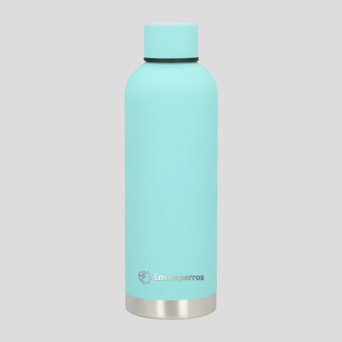 Termo de agua doble pared de aluminio Azul